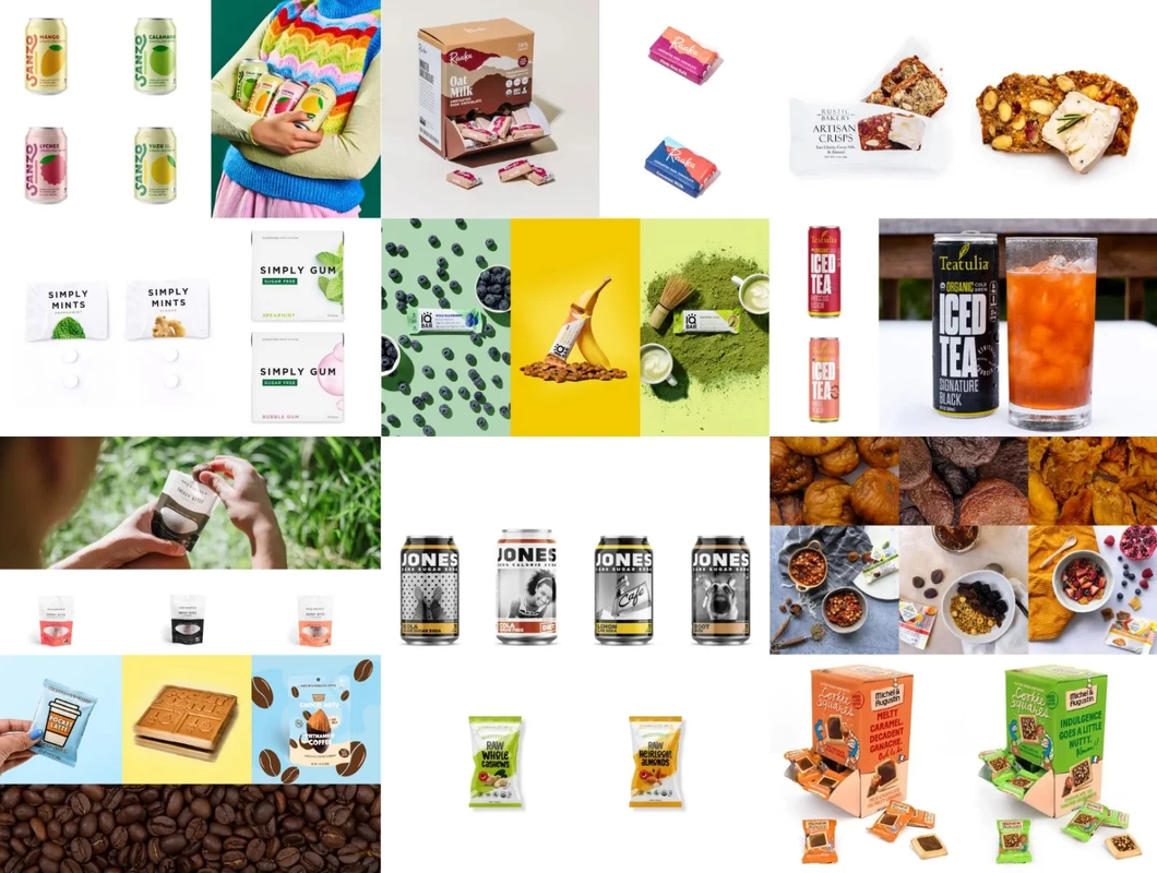 Preview of packaged snacks and drinks available through Meryenda Shop™
